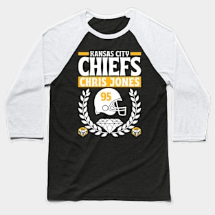 Kansas City Chiefs Chris Jones 95 Edition 3 Baseball T-Shirt